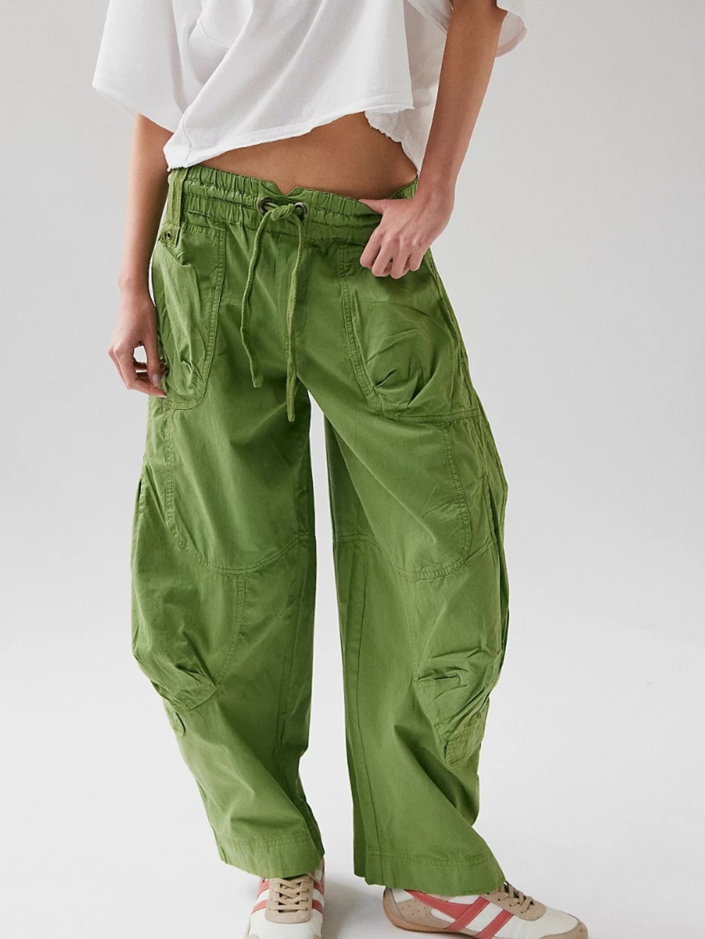 Free People Onset Pull-On Cargo Pants Green Large - Picture 15 of 15